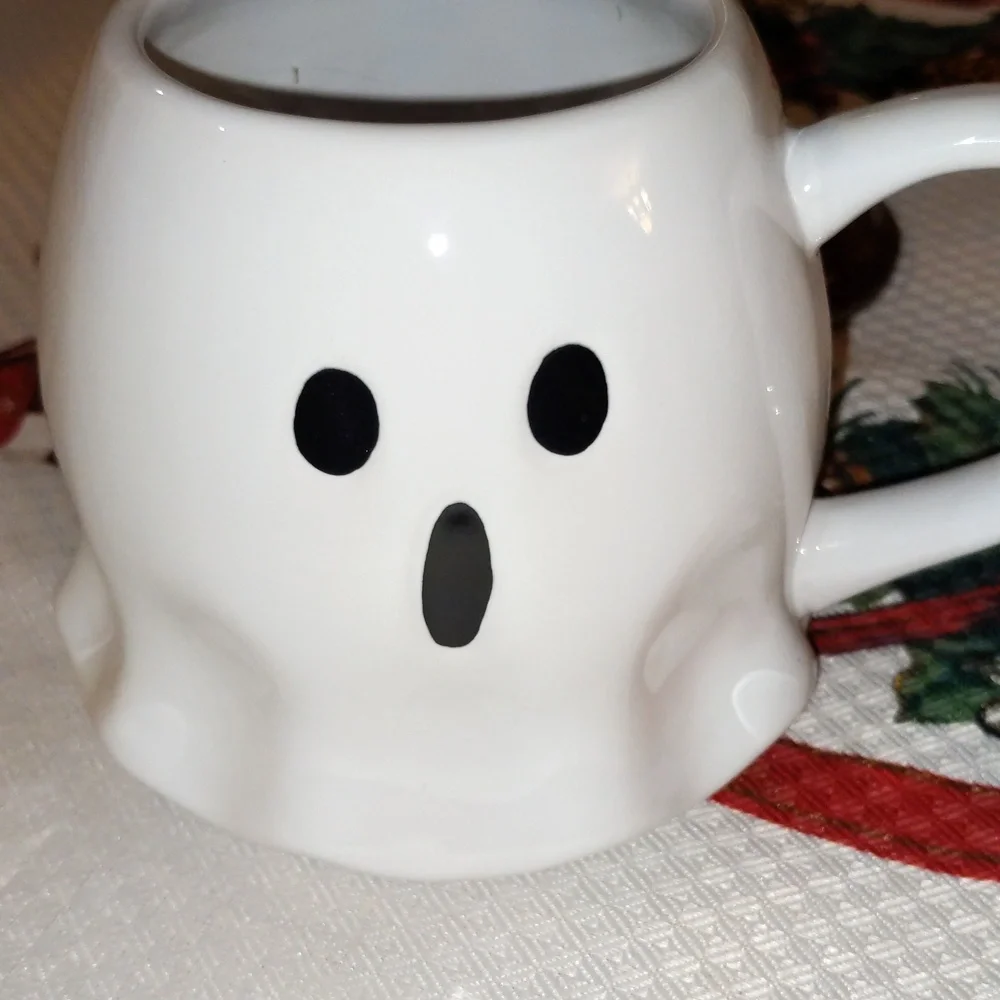 NEW Williams Sonoma Figural Ghost Mug Stoneware Halloween NWOT